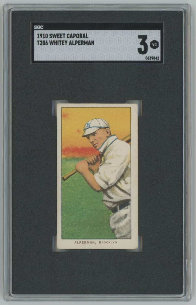 1910 WHITE BORDER WHITEY ALPERMAN SGC 3 BROOKLYN POP 6 ONLY 6 HIGHER