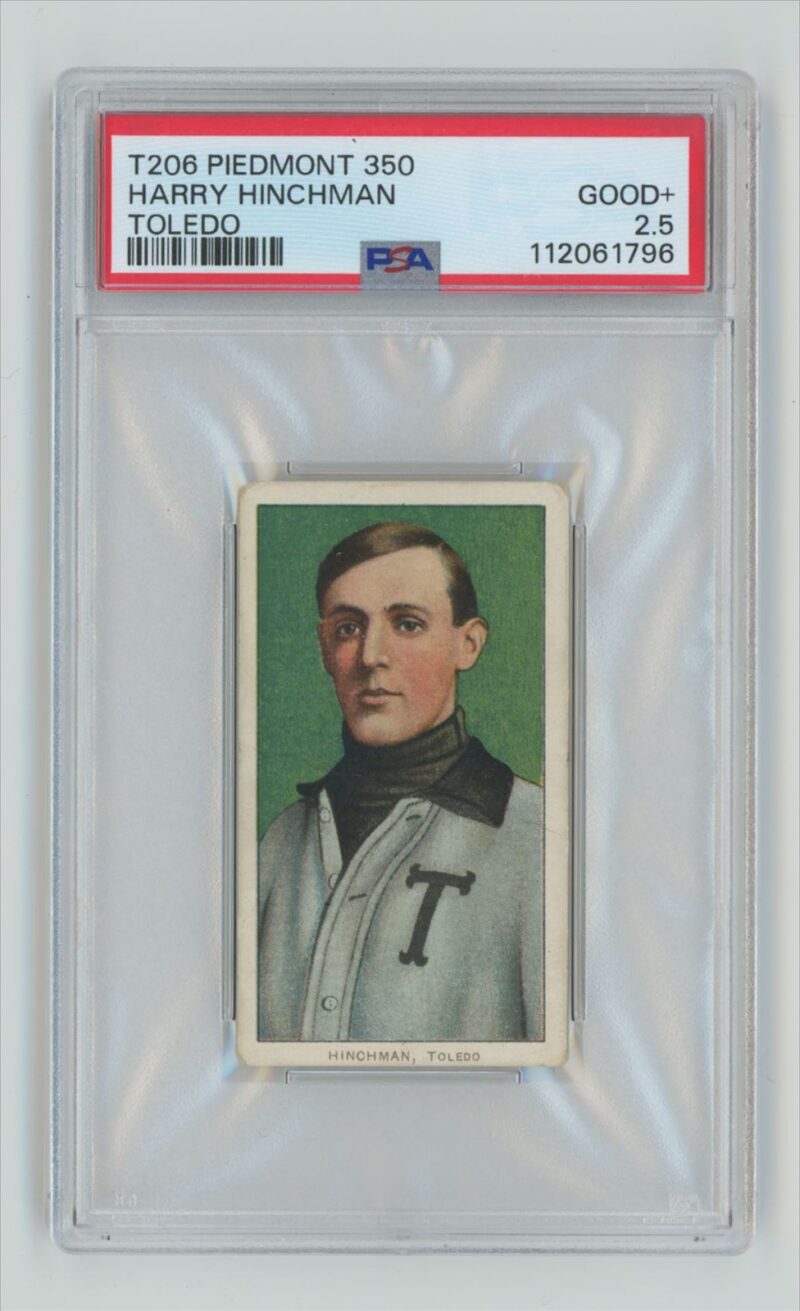 1911 PIEDMONT WHITE BORDER HARRY HINCHMAN PSA 25 TOLEDO MUD HENS 286667043706