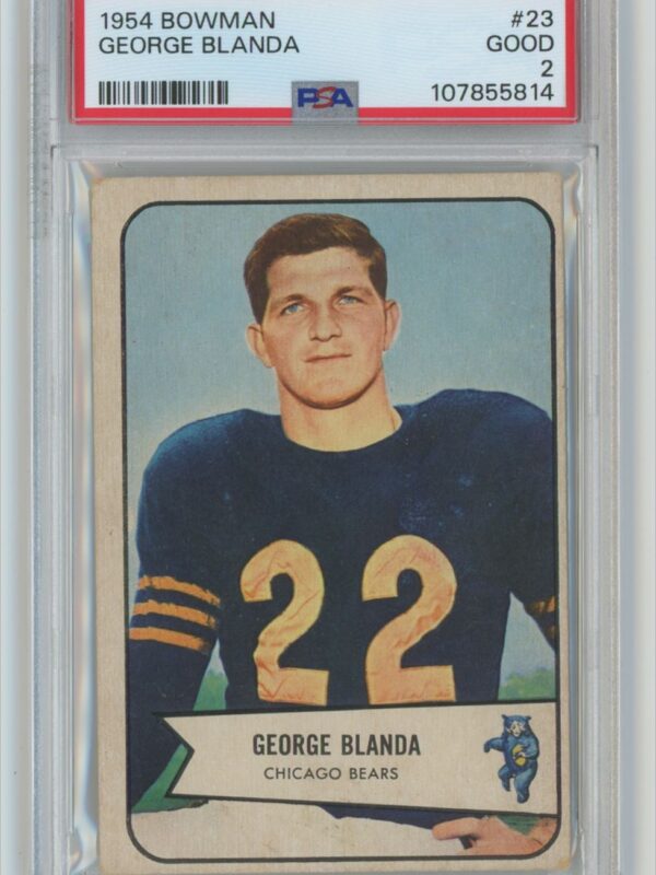 1954 BOWMAN GEORGE BLANDA PSA 2 CHICAGO BAYLOR BEARS #23