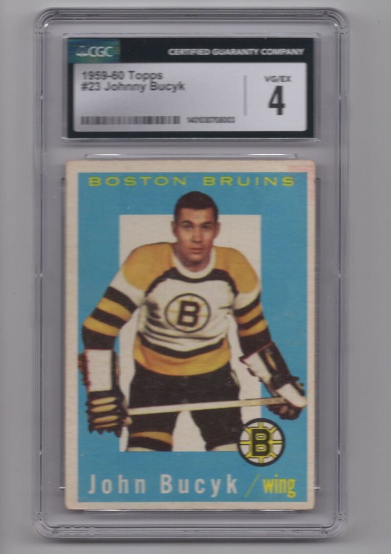 1959-60 TOPPS 3-15 JOHNNY BUCYK GSG 4 BOSTON BRUINS #23
