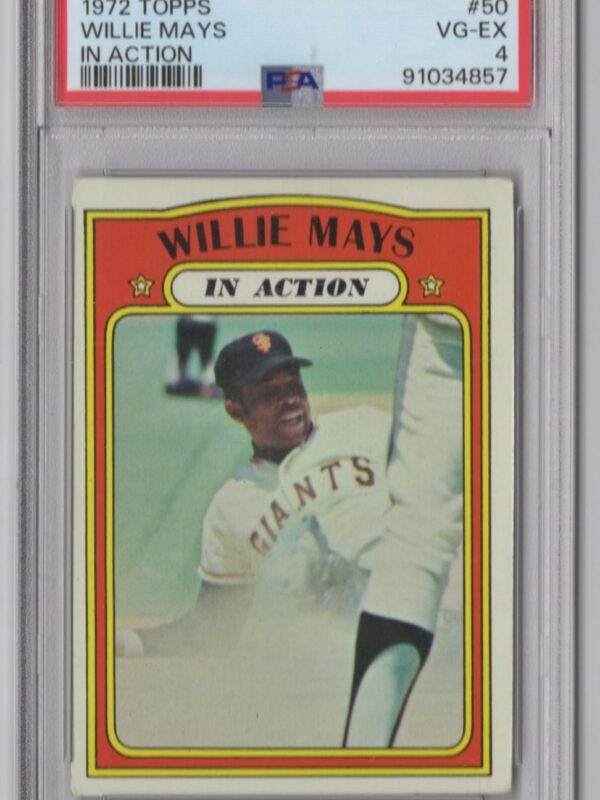 1972 TOPPS WILLIE MAYS PSA 4 SAN FRANCISCO GIANTS #50