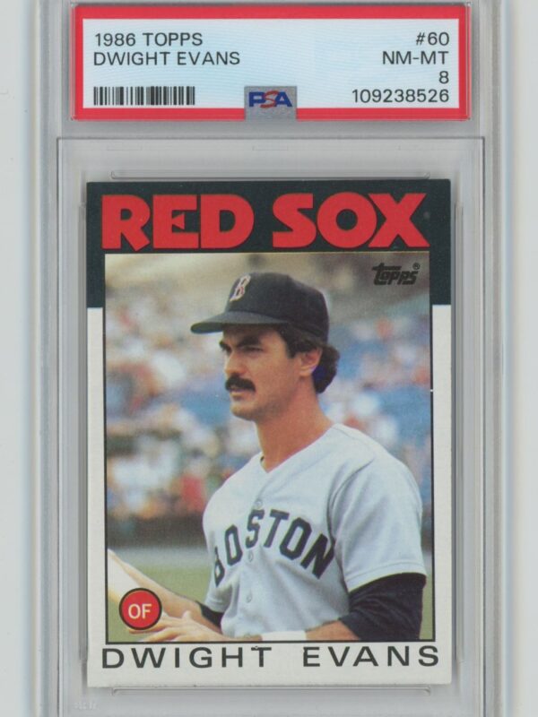 1986 TOPPS DWIGHT EVANS PSA 8 BOSTON RED SOX #60