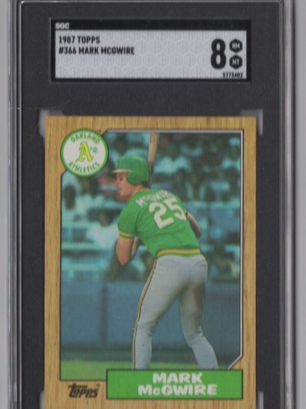 1987 TOPPS MARK MCGWIRE ROOKIE SGC 8 OAKLAND ATHLETICS #366