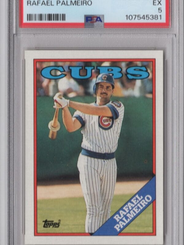 1988 TOPPS RAFAEL PALMEIRO PSA 5 CHICAGO CUBS #186 POP