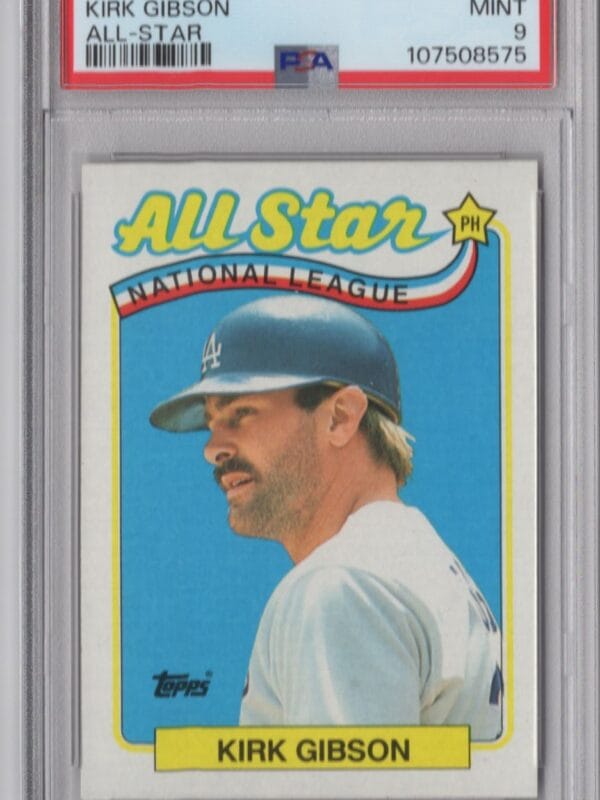 1989 TOPPS KIRK GIBSON PSA 9 LOS ANGELES DODGERS #396 POP 25