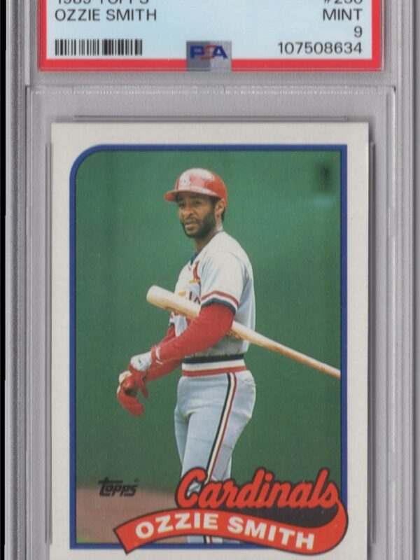 1989 TOPPS OZZIE SMITH PSA 9 ST. LOUIS CARDINALS #230