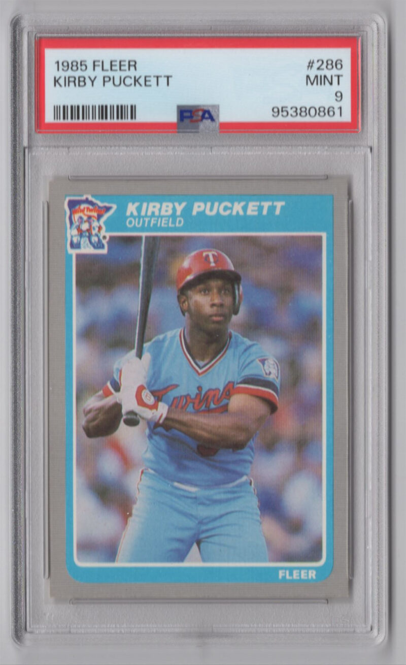 1990 FLEER 3-15 KIRBY PUCKETT PSA 9 MINNESOTA TWINS #286