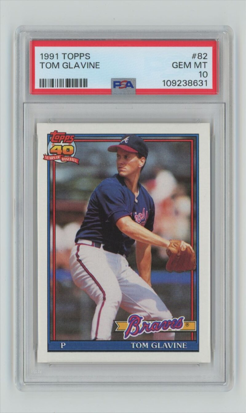 1991 TOPPS TOM GLAVINE PERFECT PSA 10 PSA 10 ATLANTA BRAVES #82 TOTAL POP 69