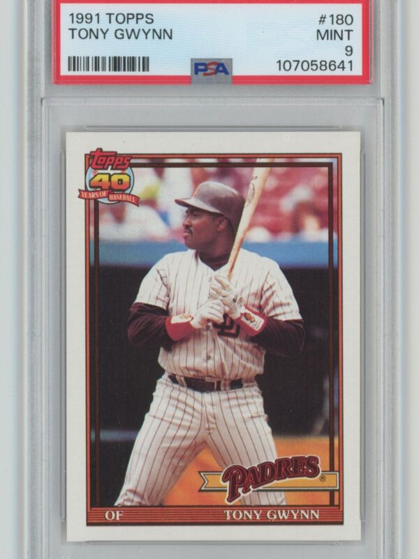 1991 TOPPS TONY GWYNN 107058641 PSA 9 SAN DIEGO PADRES #180