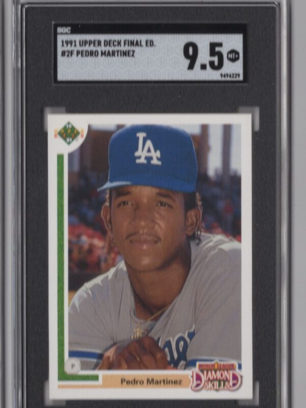 1991 UPPER DECK FINAL ED. PEDRO MARTINEZ ROOKIE SGC 9.5 LOS ANGELES DODGERS #2F