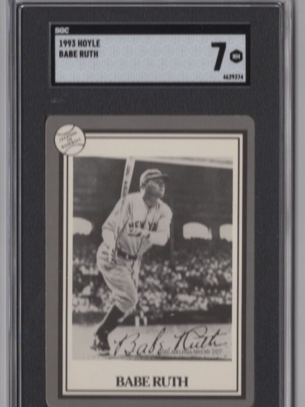 1993 HOYLE LEGENDS OF BASEBALL BABE RUTH SGC 7 NEW YORK YANKEES POP: 2/10 HIGHER