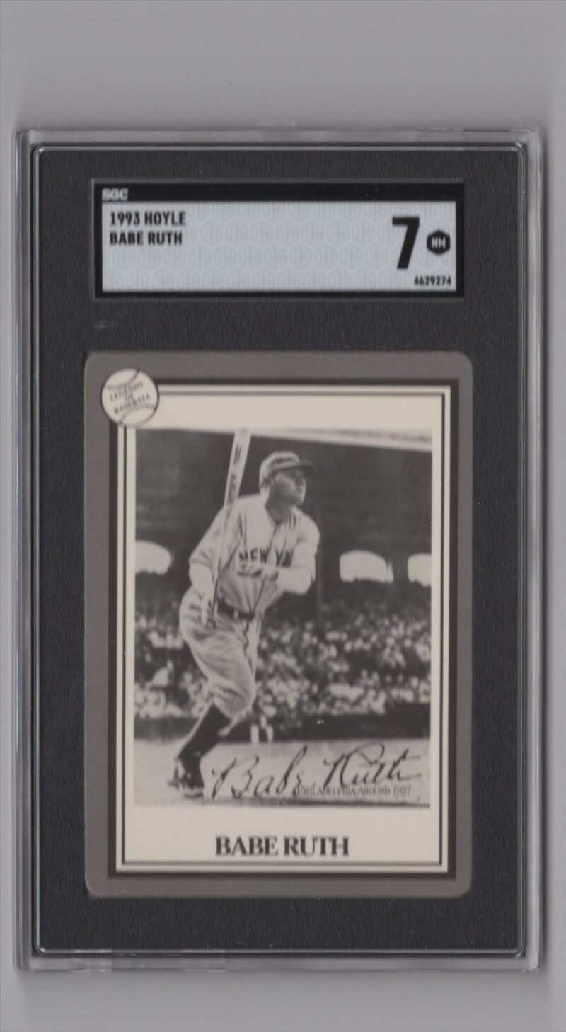 1993 HOYLE LEGENDS OF BASEBALL BABE RUTH SGC 7 NEW YORK YANKEES POP: 2/10 HIGHER