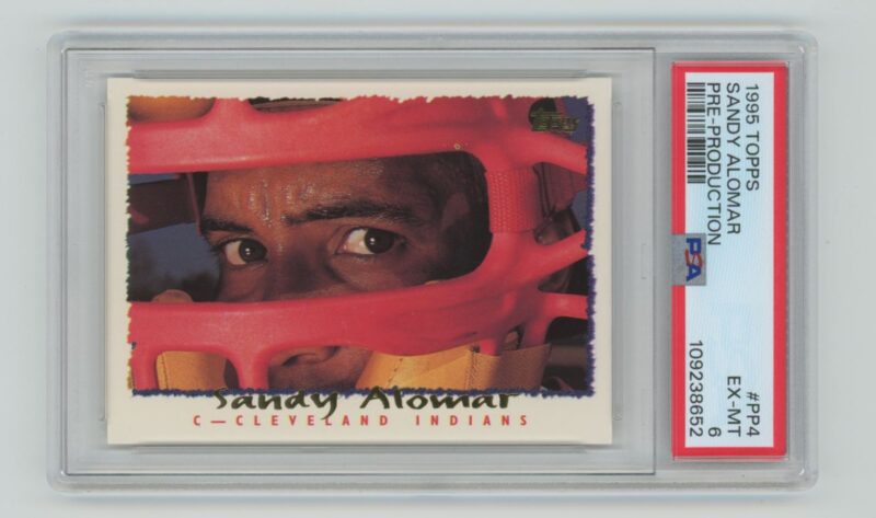 1994 TOPPS 1995 PRE-PRODUCTION SANDY ALOMAR JR. PSA 6 CLEVELAND INDIANS #PP4 POP