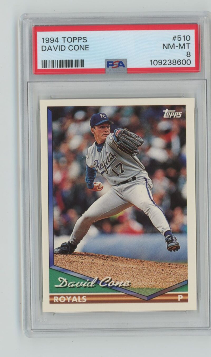 1994 TOPPS DAVID CONE PSA 8 KANSAS CITY ROYALS #510 POP 1 ONLY 4 HIGHER