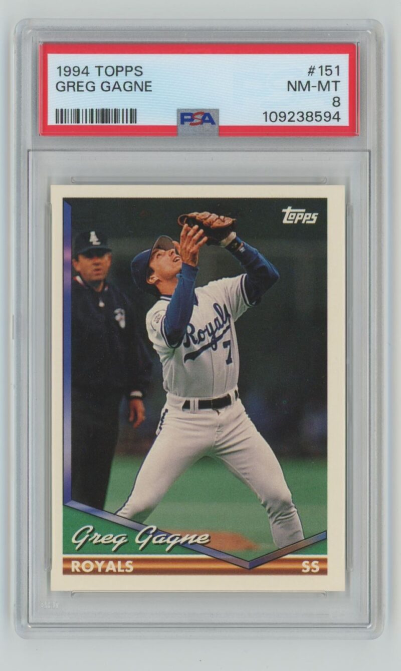 1994 TOPPS GREG GAGNE PSA 8 KANSAS CITY ROYALS #151