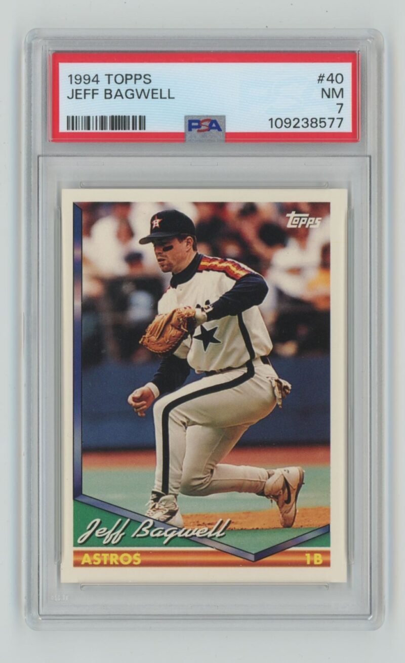 1994 TOPPS JEFF BAGWELL PSA 7 HOUSTON ASTROS #40 POP 4, TOTAL POP 77