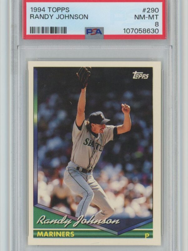 1994 TOPPS RANDY JOHNSON PSA 8 SEATTLE MARINERS 290 TOTAL POP 58 286740707556