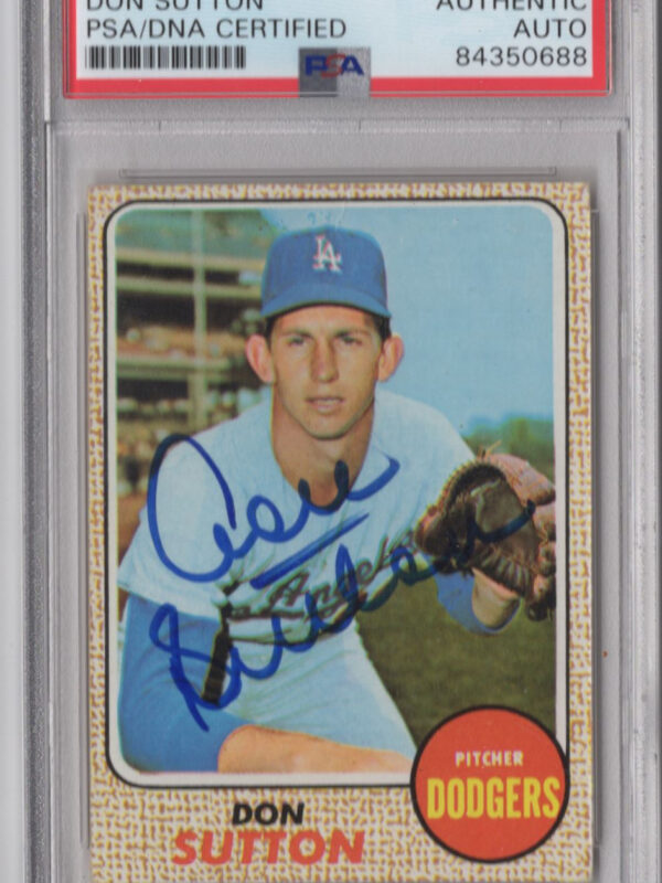 1996 TOPPS 3-15 DON SUTTON AUTO PSA MILWAUKEE BREWERS #103