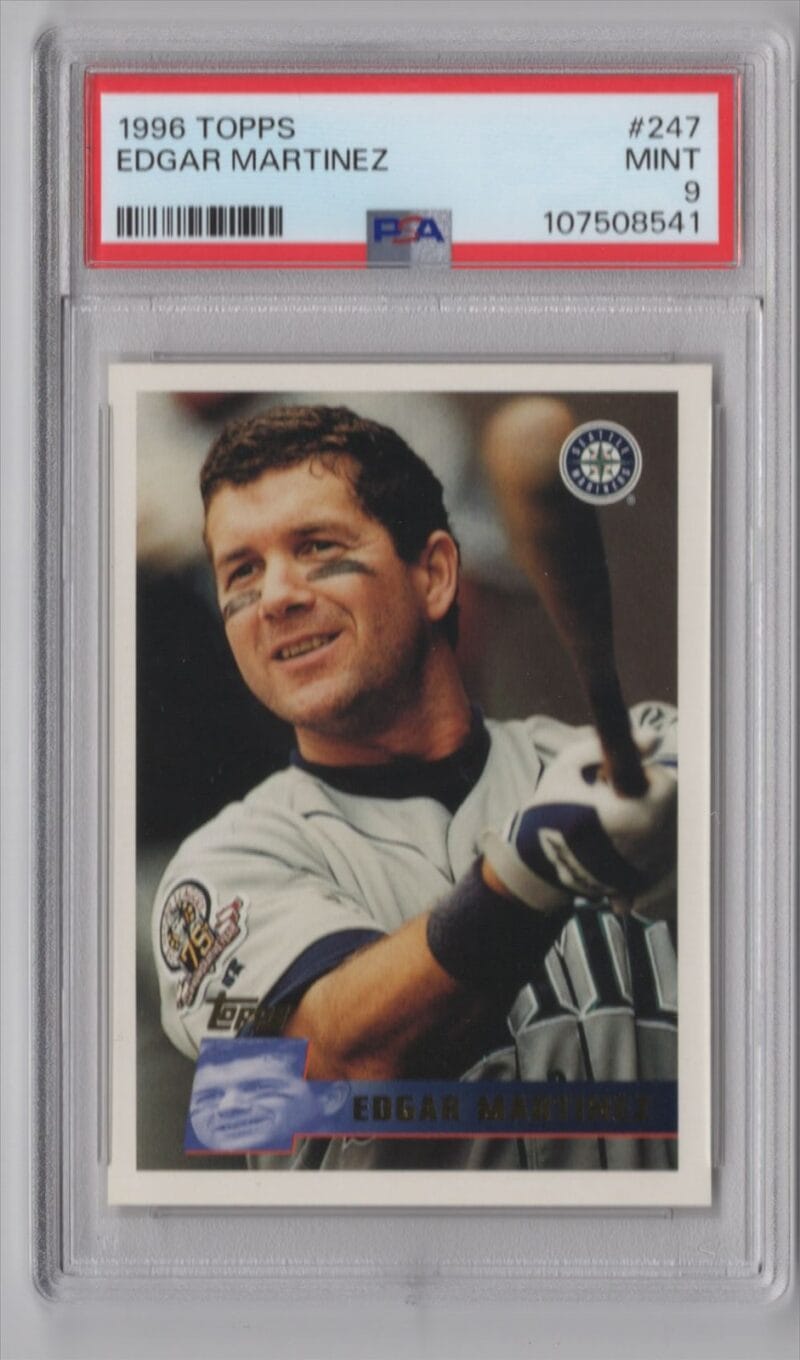 1996 TOPPS EDGAR MARTINEZ PSA 9 SEATTLE MARINERS #247 TOTAL POP LESS THAN 40