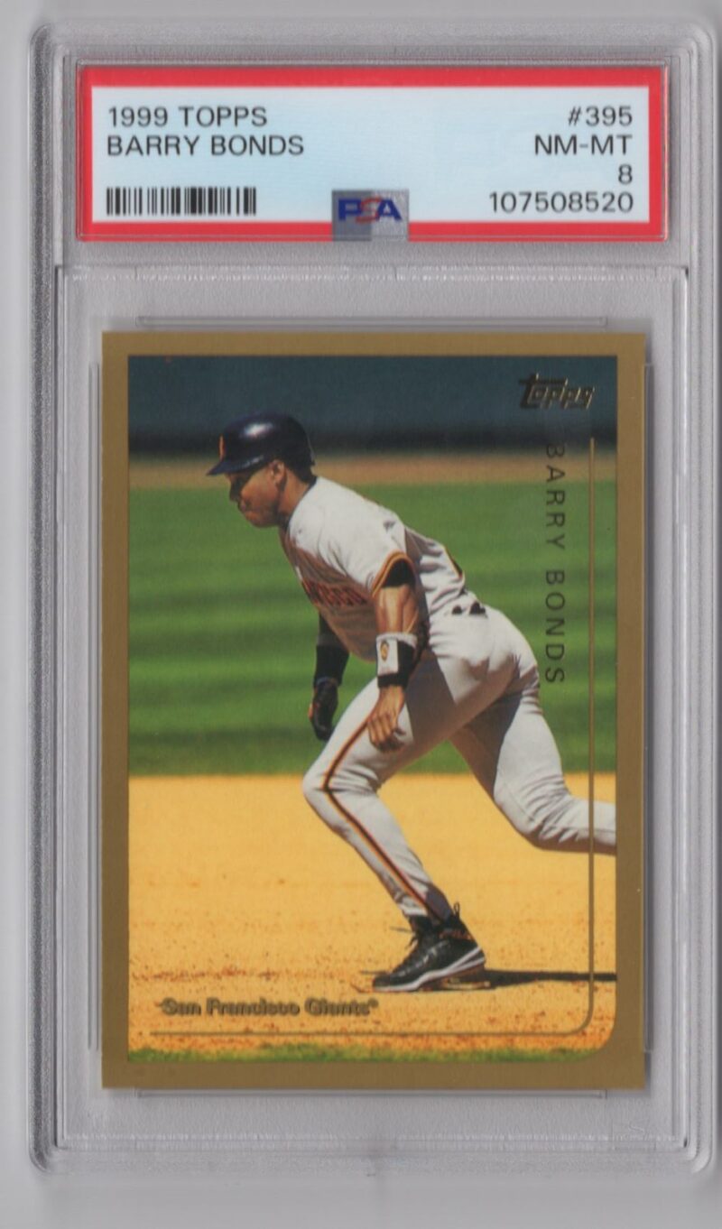 1999 TOPPS GOLD BARRY BONDS PSA 8 SAN FRANCISCO GIANTS #395 POP 8  PSA GRADE 8