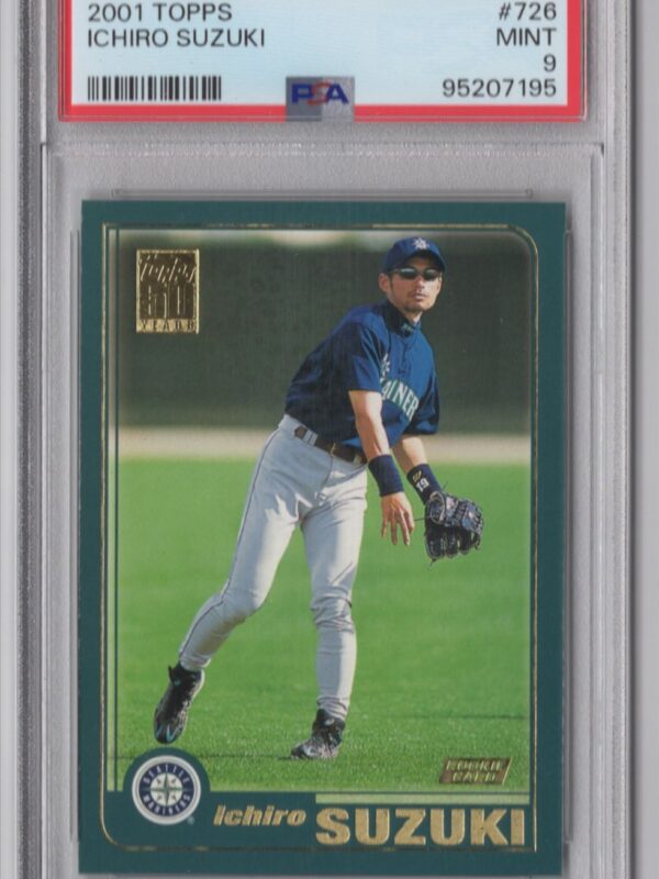 2001 TOPPS 50 YEARS ICHIRO SUZUKI ROOKIE 95207195 PSA 9 SEATTLE MARINERS #726