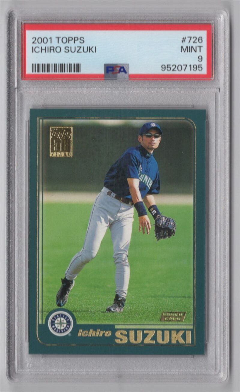 2001 TOPPS 50 YEARS ICHIRO SUZUKI ROOKIE 95207195 PSA 9 SEATTLE MARINERS #726