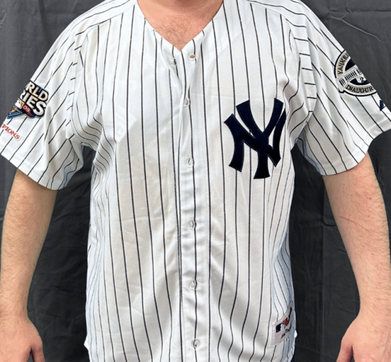 ANDY PETTITTE AUTOGRAPHED MAJESTIC NEW YORK YANKEES 2009 WORLD SERIES JERSEY - Image 3