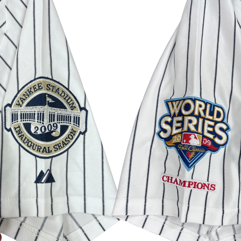 ANDY PETTITTE AUTOGRAPHED MAJESTIC NEW YORK YANKEES 2009 WORLD SERIES JERSEY - Image 5