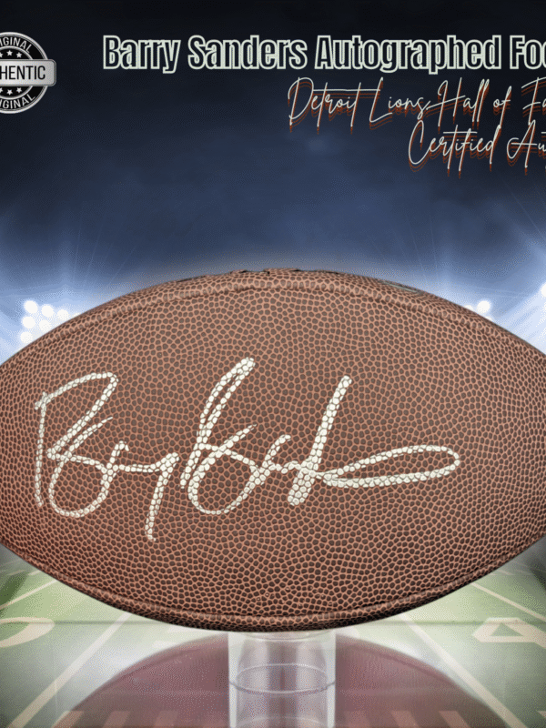 Barry Sanders Autographed Wilson NFL Football