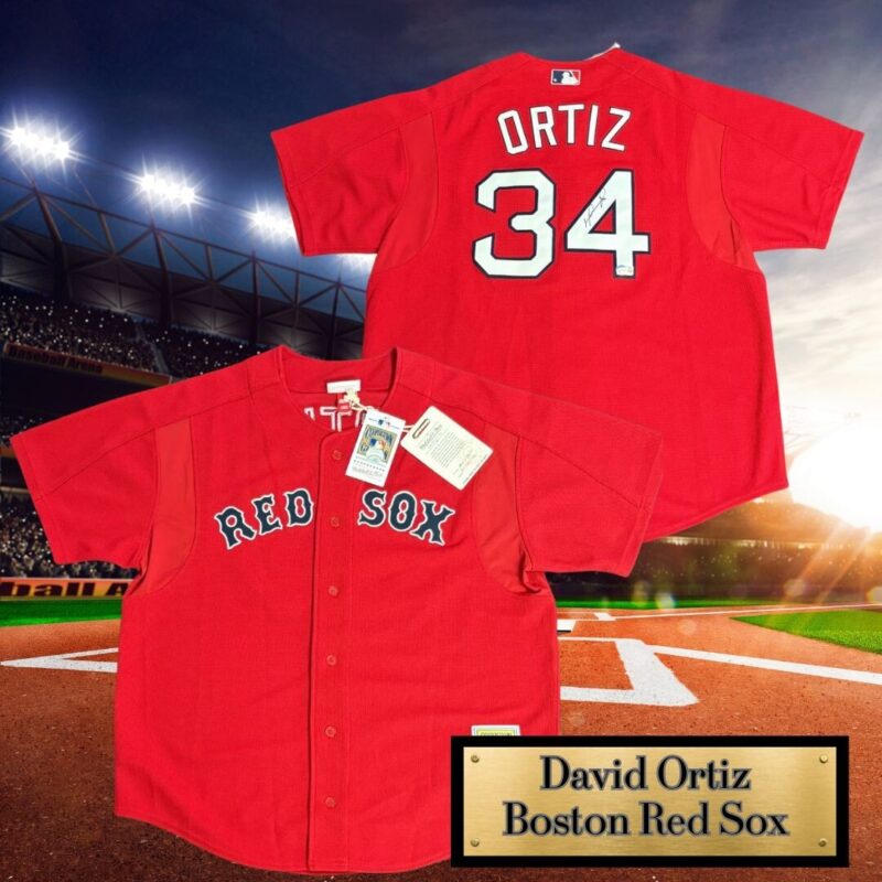 David Ortiz Autographed Mitchell & Ness Boston Red Sox Jersey