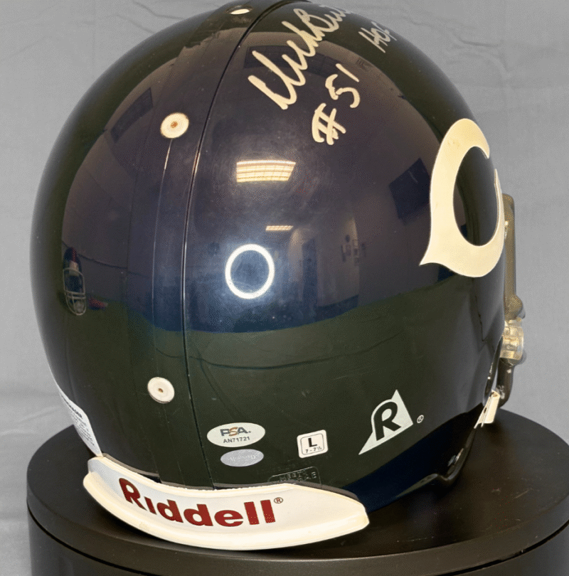 Dick Butkus Autographed Chicago Bears Helmet with Inscription "#51 HOF 79" - Image 6