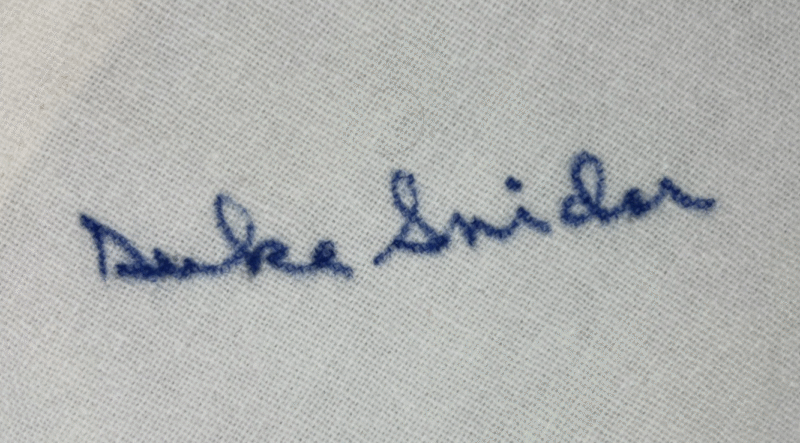 Duke Snider Autographed Los Angeles Dodgers Cooperstown Vintage Jersey - Image 4