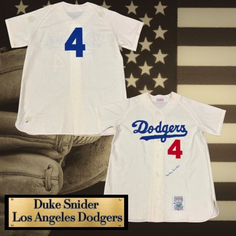 Duke Snider Autographed Los Angeles Dodgers Cooperstown Vintage Jersey