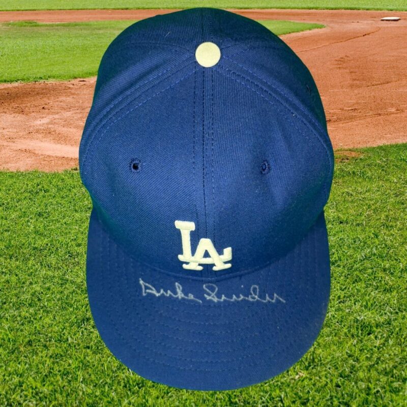 Duke Snider Los Angeles Dodgers Baseball Cap Autographed - Image 3