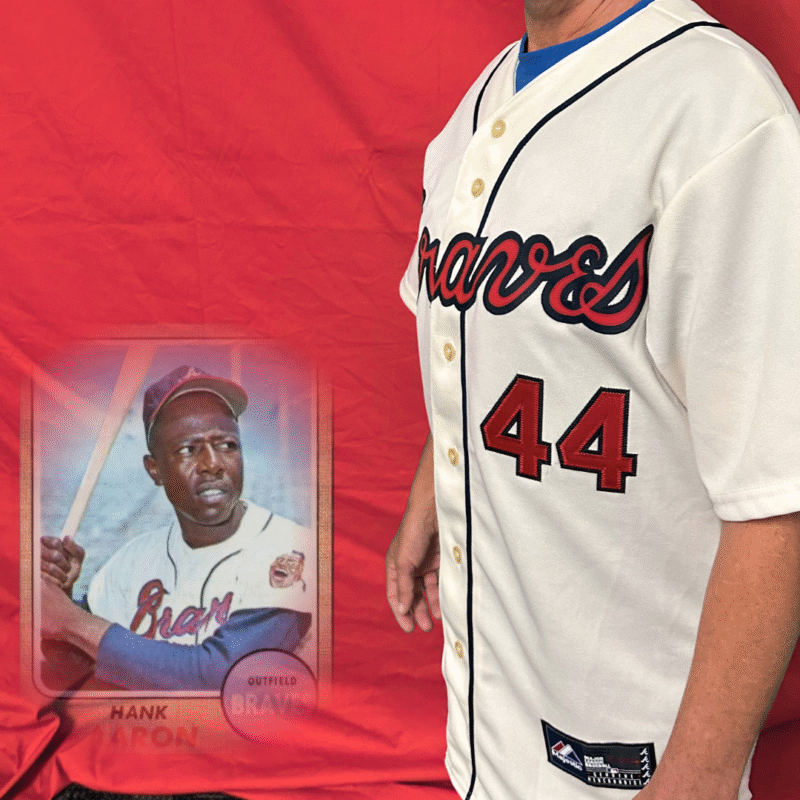Hank Aaron Autographed Collection - Jersey, Bat, Cap, Ball, Original Newspaper - Image 12