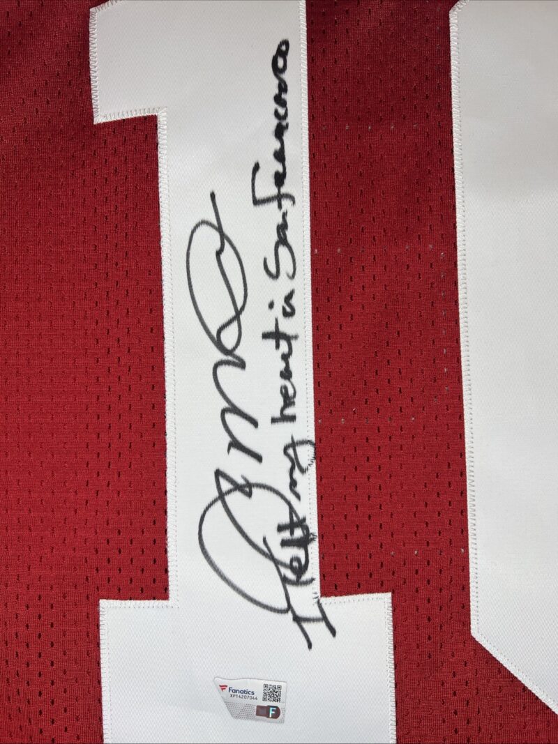 Joe Montana Rare inscription "I left my heart in San Francisco" Jersey - Image 13