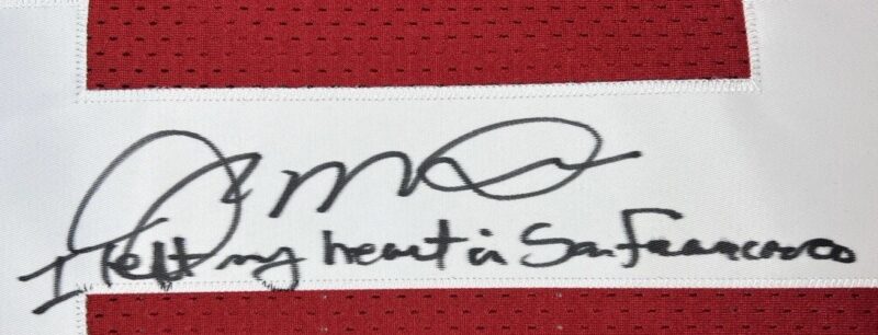 Joe Montana Rare inscription "I left my heart in San Francisco" Jersey - Image 5