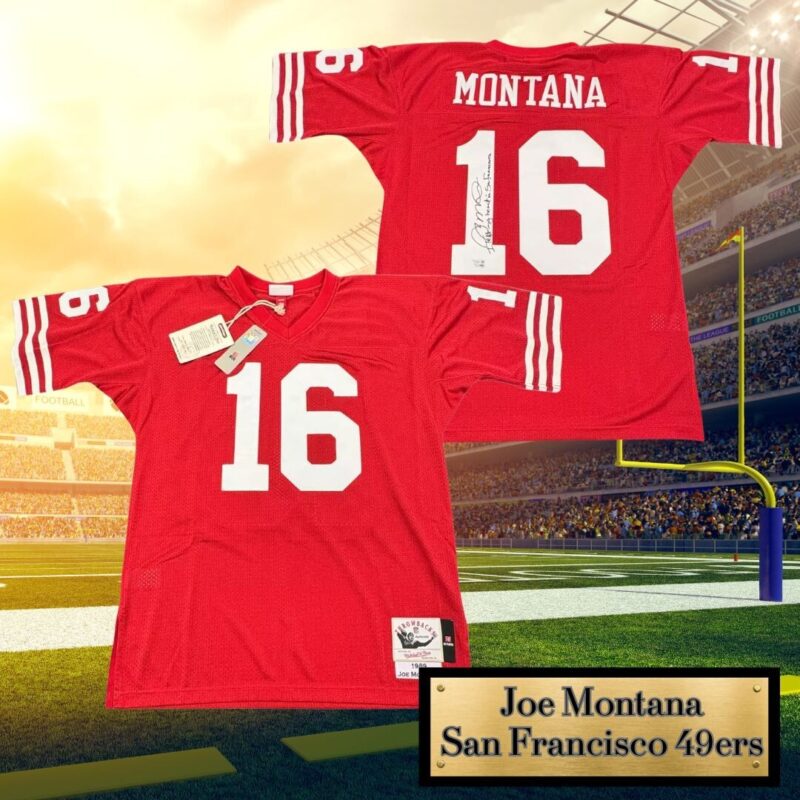 Joe Montana Rare inscription "I left my heart in San Francisco" Jersey
