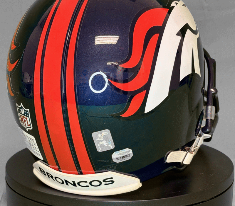 John Elway Autographed on-field Denver Broncos Helmet with Multiple Inscriptions - Image 4
