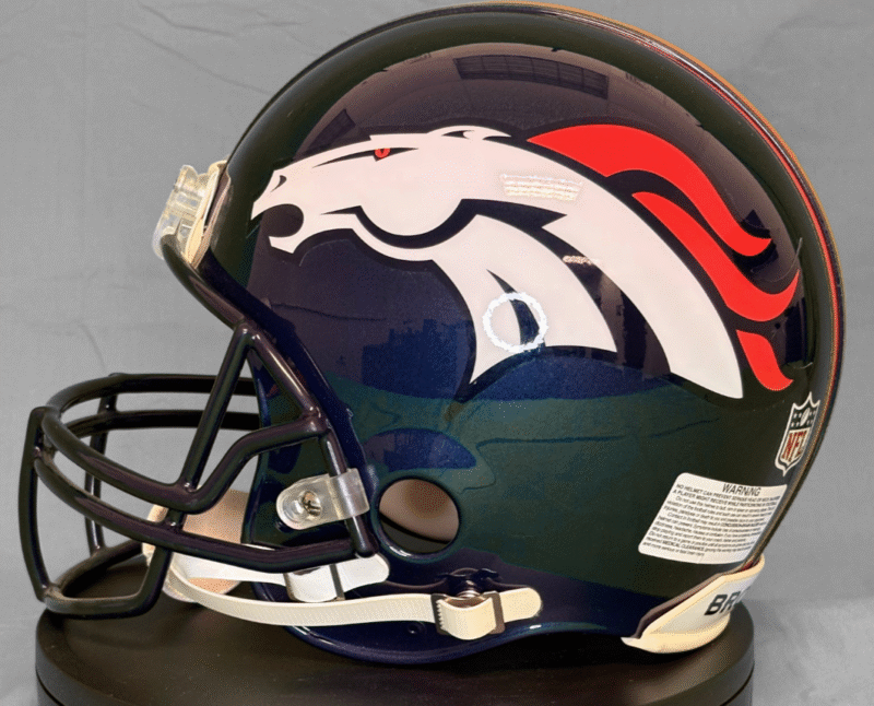 John Elway Autographed on-field Denver Broncos Helmet with Multiple Inscriptions - Image 5