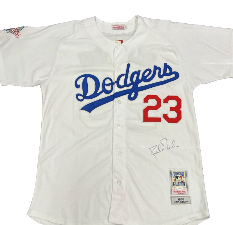 Kirk Gibson Autographed Los Angeles Dodgers Mitchell &  Ness World Series Jersey - Image 3