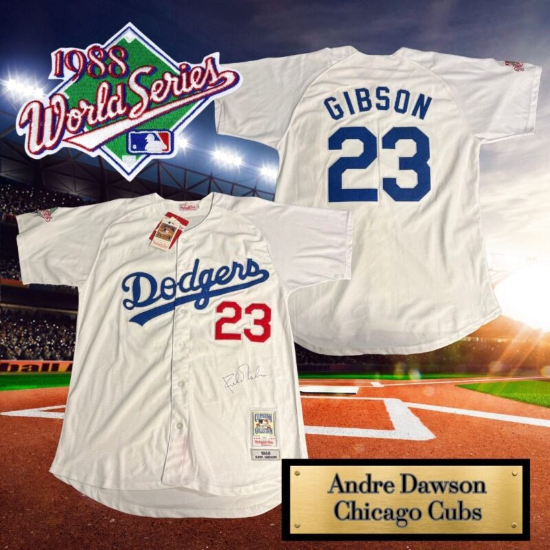 Kirk Gibson Autographed Los Angeles Dodgers Mitchell &  Ness World Series Jersey