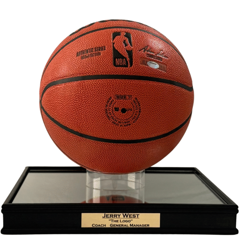 Los Angeles Lakers Jerry West Autographed Basketball Inscribed "The Logo" - Image 4
