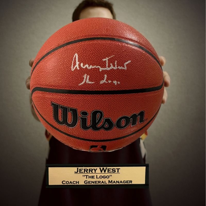 Los Angeles Lakers Jerry West Autographed Basketball Inscribed "The Logo"