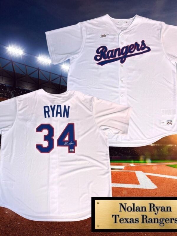 NOLAN RYAN AUTOGRAPHED SIGNED TEXAS RANGERS NIKE JERSEY