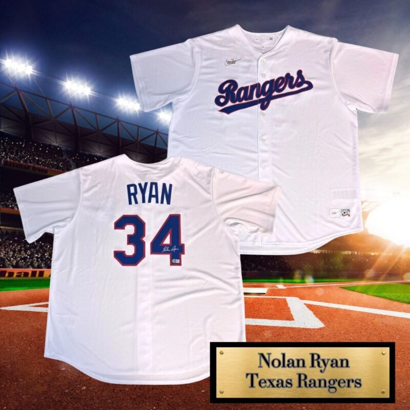 NOLAN RYAN AUTOGRAPHED SIGNED TEXAS RANGERS NIKE JERSEY