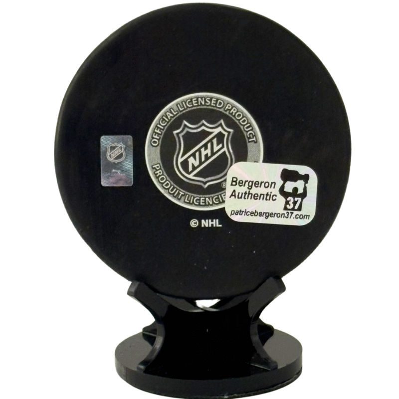 Patrice Bergeron Autographed NHL Hockey Puck – Bergeron Authentic Certified - Image 3