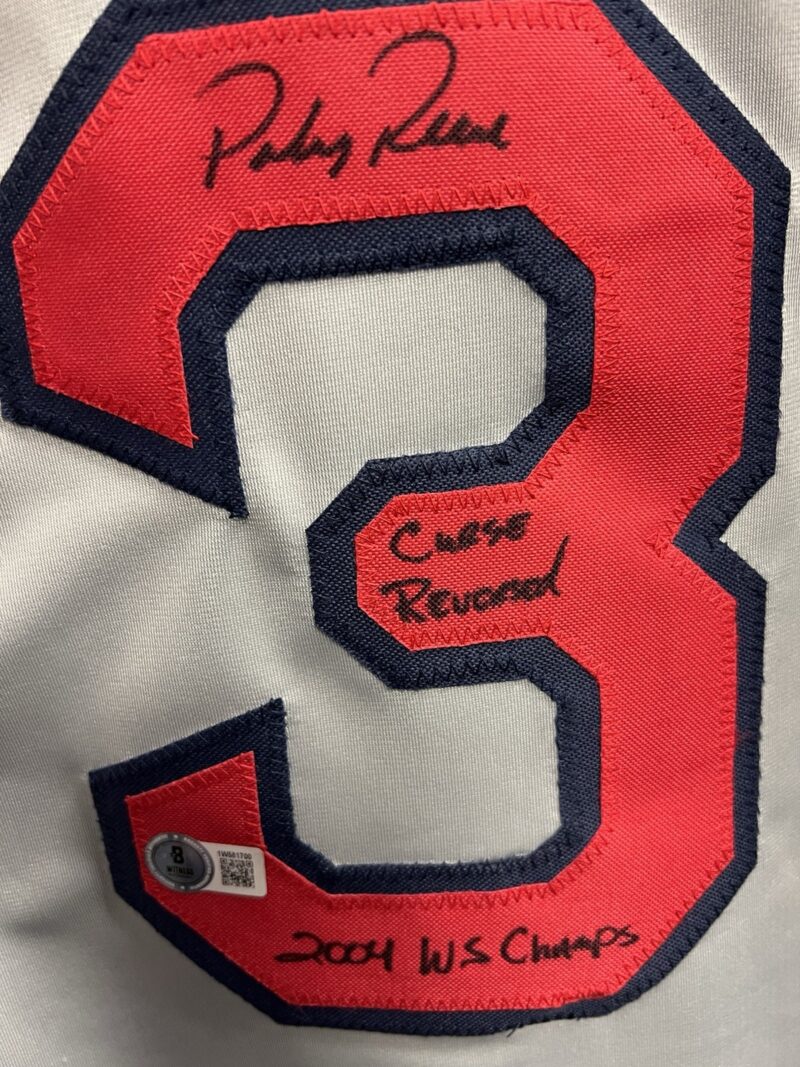 Pokey Reese Autographed & Inscribed Boston Red Sox  MLB Jersey (BECKETT) - Image 7