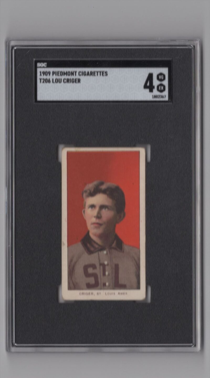 1909 PIEDMONT 150/25 WHITE BORDER LOU CRIGER SGC 4 ST. LOUIS POP 16