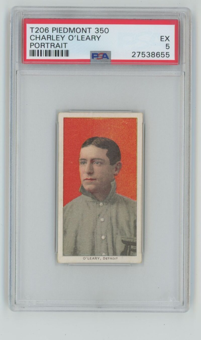 1909 PIEDMONT WHITE BORDER CHARLEY O'LEARY PSA 5 DETROIT POP 3 ONLY 6 HIGHER